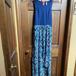 Xhiliration printed maxi dress
